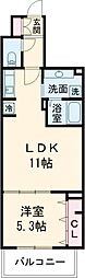東急田園都市線 桜新町駅 徒歩15分の賃貸マンション 3階1LDKの間取り