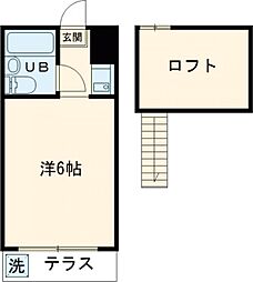 経堂ポイントウエスト 1階ワンルームの間取り