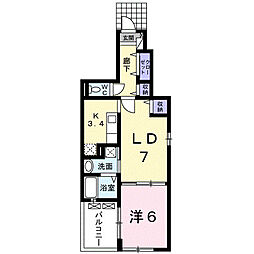 レーベン59 1LDKの間取図画像