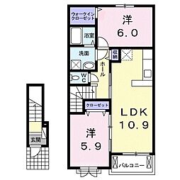 フィオーレ・T 2LDKの間取図画像
