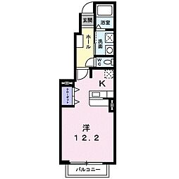 ソレアード 1Kの間取図画像