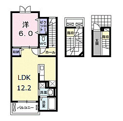 ガーデン　パレス　III 3階1LDKの間取り