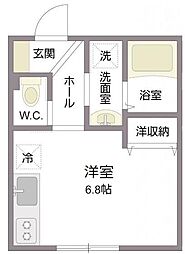 フロイデ塩浜 ワンルームの間取図画像