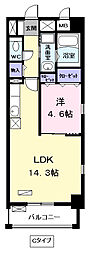 グランソレイユ 1LDKの間取図画像