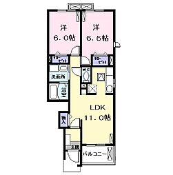 ベルアロッジオ1 2LDKの間取図画像
