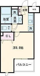 東武東上線 大山駅 徒歩5分の賃貸アパート 3階1Kの間取り