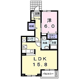 ステラK1 1LDKの間取図画像
