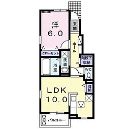 ラウレアK,S 1LDKの間取図画像