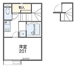 レオネクスト池上 1Kの間取図画像