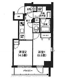 JR東北本線 尾久駅 徒歩5分の賃貸マンション 6階2Kの間取り