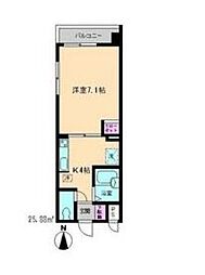 西武池袋線 東長崎駅 徒歩3分の賃貸マンション 1階1Kの間取り