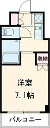 リバティ・ヒル 2階1Kの間取り