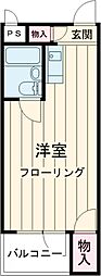 ラフォーレ中野 3階ワンルームの間取り