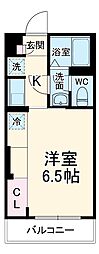 リブリ・ピーチテラス湘南 3階1Kの間取り