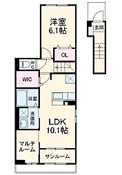 ビ・オーラ若草住建(株) 2LDKの間取図画像