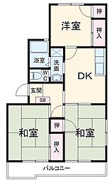 吉沢マンション 3階3DKの間取り