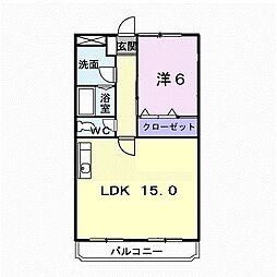 JR東海道本線 豊橋駅 バス25分 忠興二丁目下車 徒歩6分の賃貸マンション 3階1LDKの間取り