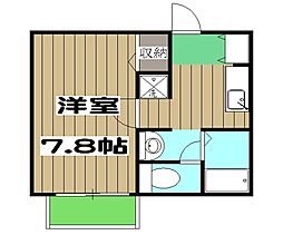 JR東海道・山陽本線 西大路駅 徒歩8分の賃貸アパート 2階1Kの間取り