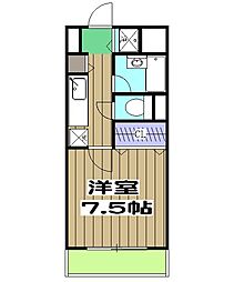 JR山陰本線 亀岡駅 徒歩2分の賃貸マンション 4階1Kの間取り