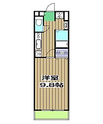 セントフローレンスＯＮＥ 2階1Kの間取り