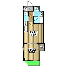 Ｄｕ四条 6階1DKの間取り