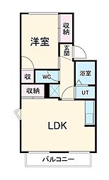 スペースＴ・Ｋ 2階1LDKの間取り