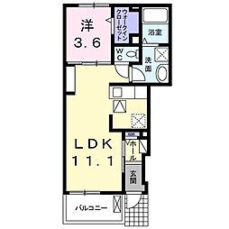 モデラート 1LDKの間取図画像