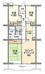 コーポレート中央林間1号棟 3LDKの間取図画像