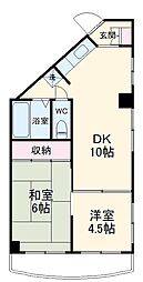 メゾン・ド・リーフ 301 3階2DKの間取り