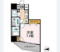 Ａｏｉレジデンス早稲田 7階1Kの間取り