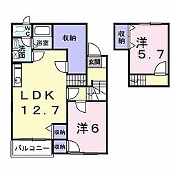 デイブレイク・T 2LDKの間取図画像