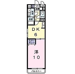 ハーバーサイド鳥羽 1DKの間取図画像