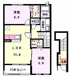 スプリング.E 2LDKの間取図画像