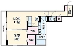 JR総武線 船橋駅 徒歩14分の賃貸アパート 1階1LDKの間取り