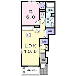 インプレス21　I 1階1LDKの間取り