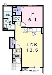 ボニートアルカンシエルB 1LDKの間取図画像