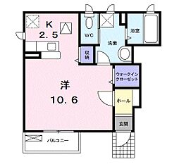 ノーブル・ヴィラ ワンルームの間取図画像