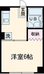 小田急小田原線 町田駅 徒歩16分の賃貸アパート 2階1Kの間取り