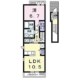 グリーンハイムK 1LDKの間取図画像