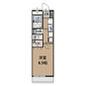 エミネンス三愛 2階1Kの間取り