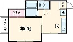 小田急小田原線 町田駅 バス10分 木曽住宅下車 徒歩3分の賃貸アパート 2階1DKの間取り