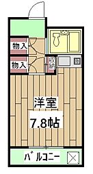 プロスパーズＤ・Ｃ 3階ワンルームの間取り