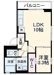 スリールＥＫ 3階1LDKの間取り