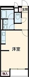 レオネクストクープル 1階1Kの間取り