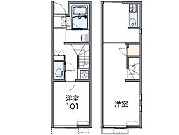 レオネクスト石橋 1LDKの間取図画像