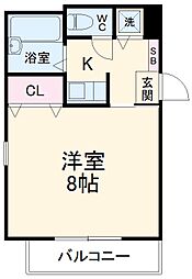 JR東海道・山陽本線 千里丘駅 徒歩4分の賃貸マンション 3階1Kの間取り