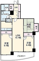 ザ・シーン城北アストロタワー 14階3LDKの間取り