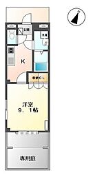 豊橋鉄道東田本線 井原駅 3.2kmの賃貸アパート 1階1Kの間取り
