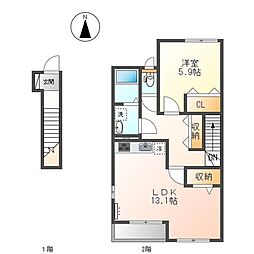 間取図画像 1LDK
