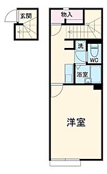 レオネクスト白仙 1Kの間取図画像
